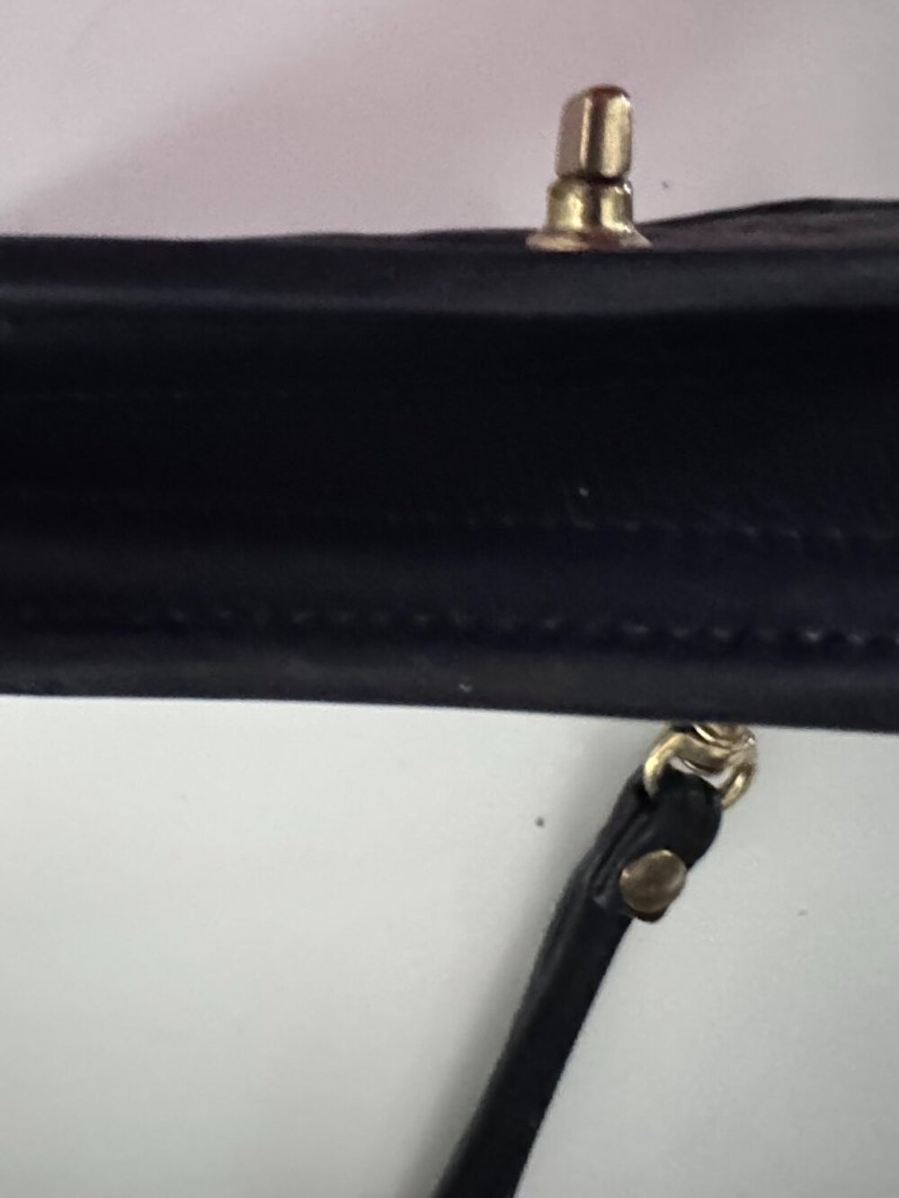 Coach Vintage Black Leather Cellphone/Small Accessories Wristlet - Picture 7 of 10